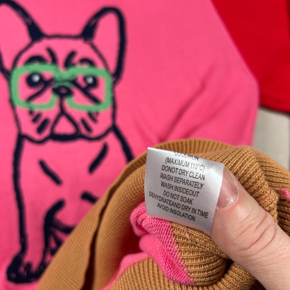 Oxknit Sweater Mens 4xl (fits XL) French Bulldog Colorblock Ragland Crewneck - Picture 5 of 8